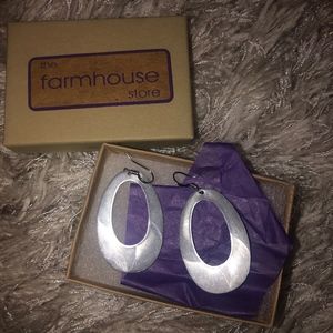Th Farmhouse Store Silver Earrings